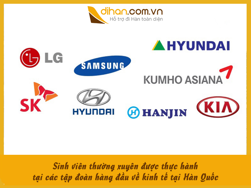 Sinh viên thường xuyên được thực hành tại các tập đoàn hàng đầu về kinh tế tại Hàn Quốc