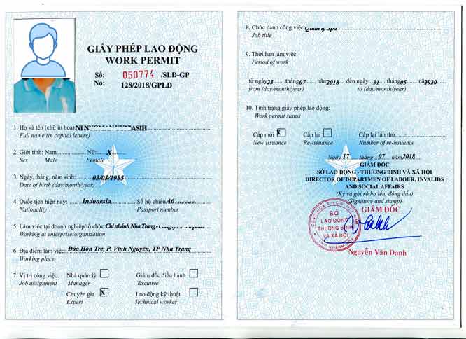 Dịch tiếng Hàn Quốc làm giấy phép lao động Dịch tiếng Hàn Quốc làm giấy phép lao động